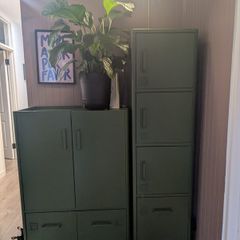 Ikea idasen green cabinets