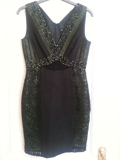 Miss Selfridge bodycon style black dress. Size 10. BNWT.
