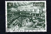 1969 Ireland 50th Anniversary of the First Meeting of Dail Eireann Commemorative Stamp error "seat flaw" used