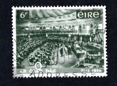 1969 Ireland 50th Anniversary of the First Meeting of Dail Eireann Commemorative Stamp error "seat flaw" used