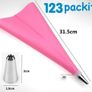 Silicone Reusable piping bag set with16 replacble nozzles Sustainable washable icing set excellent cake decoration 16 nozzles with adapter Image 5