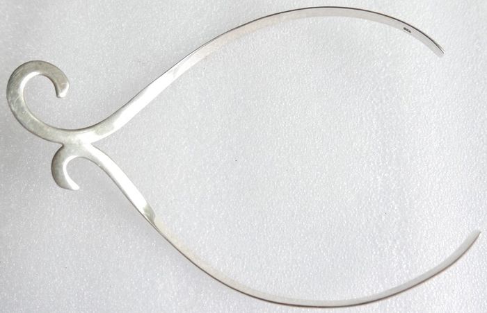Vintage 1980s Sterling Silver 925 Torque Spiral Collar Necklace 37g