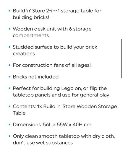 Block building table