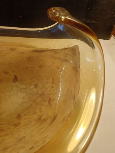 Large Murano Style Hand Blown Glass Dish