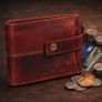 Genuine Leather Wallet Luxury Handmade RFID Secure Wallet Image 2