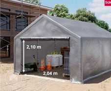 3m x 6m grey tented car garage