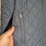 French Connection Mens Navy Quilted Jacket Size M Corduroy Elbow Patches FCUK Image 2
