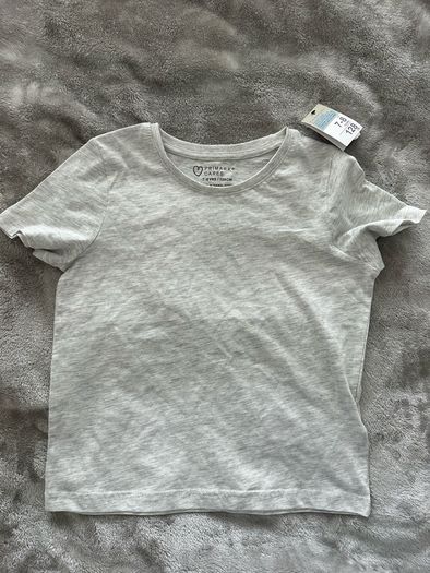 BNWT Plain grey T-shirt, 128cm, 7-8 years
