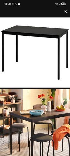 Ikea black Sandsberg Table 100x67cm