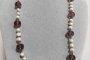 Natural pearls and crystals beeds necklace