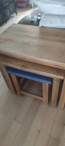 solid oak nest of tables