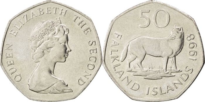Falkland Island 50 pence UNC 1998 Coin
