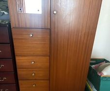Mid century solid wood wardrobe -120