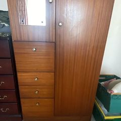 Mid century solid wood wardrobe -120
