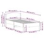 Bed Frame without Mattress White 75x190 cm Small Single Solid Wood Pine Image 7