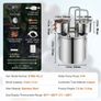 3 Gal / 11.4 L Stainless Steel Water Alcohol Distiller with Copper Coil for Fast Cooling, Dual Condenser Distiller Kit with Secondary Distillation Image 6