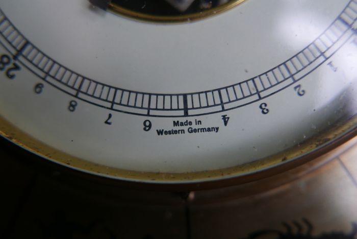 Vintage Zodiac Barometer Hygrometer Wall Hanging West Germany