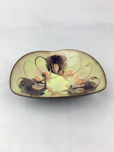 Retro Enamelled copper bowl
