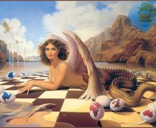Surrealism "Ariafora Siren" Fantasy Dream HD Print on Canvas Picture 8''X12''