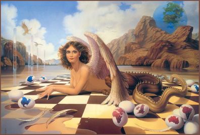 Surrealism "Ariafora Siren" Fantasy Dream HD Print on Canvas Picture 8''X12''
