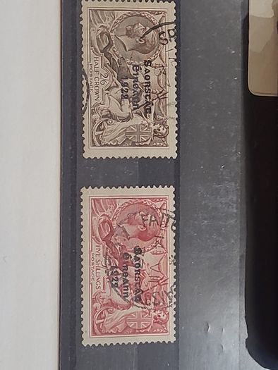 Rare 1927-28 Saorstat 3 line overprints  - wide setting