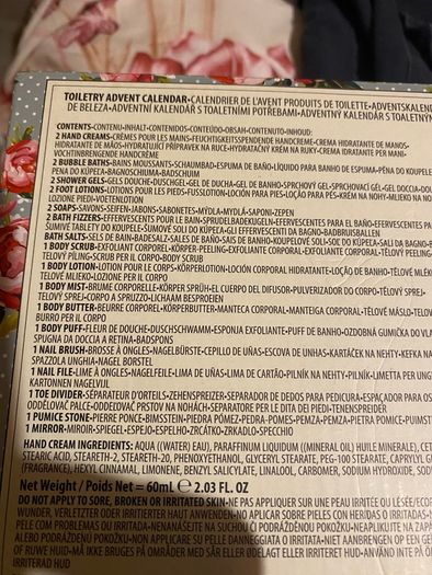 Body Collection England Vintage Advent Calendar - 24 Toiletry Treats
