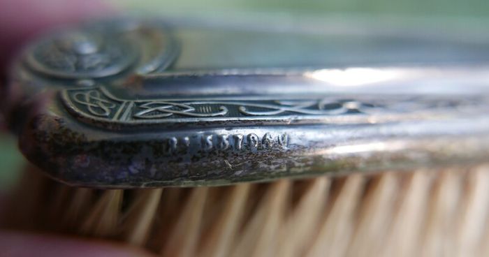 Antique 1800s Sterling Silver Cloth Brush, Art Deco Cloth Brush, 1800s - 97,8g