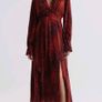 Bnwt Reiss Red Black Animal Print Midi Dress Uk Size 10/us 6 Image 3