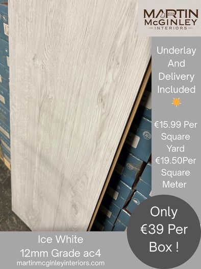 New Ice White 12mm Laminated Flooring