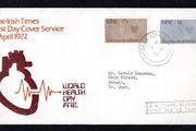 1972 Ireland World Health Day Commemorative Stamps The Irish Times Illustrated First Day Cover (FDC)