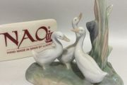 Vintage NAO by Lladro 3 Geese in Reeds Porcelain Figurine Spain