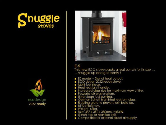 Snuggle Stove 5kw NEW