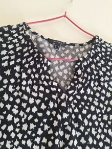 Black and white blouse