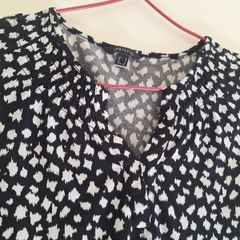 Black and white blouse