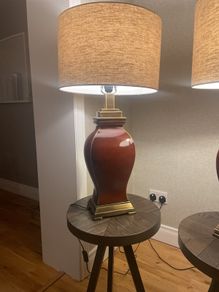 Two lamps with lampshades for sale