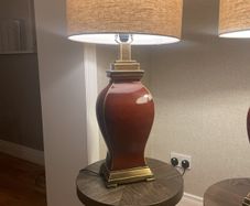 Two lamps with lampshades for sale