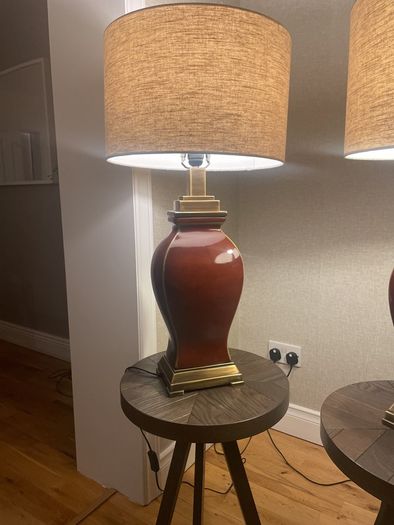 Two lamps with lampshades for sale