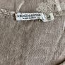 Size 14 Taupe & Cream Linen Top, Made In Italy Image 2