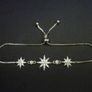 Star Starburst Adjustable Silver Bracelet Image 2