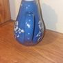Rooster Pitcher Creamer Hand Painted Ceramic Pottery Blue & White Signed Image 4