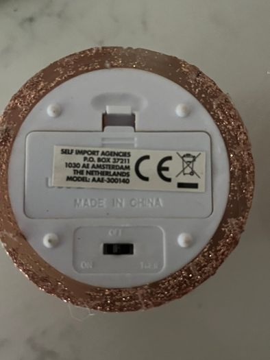 3 Rose Gold Battery Timer Candles