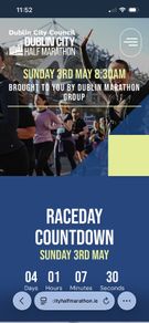Dublin City Half Marathon Race Number/Ticket