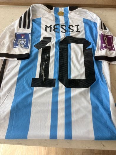 Lionel Messi Signed Argentina Qatar 2022 World Cup Final Winners Shirt Plus COA