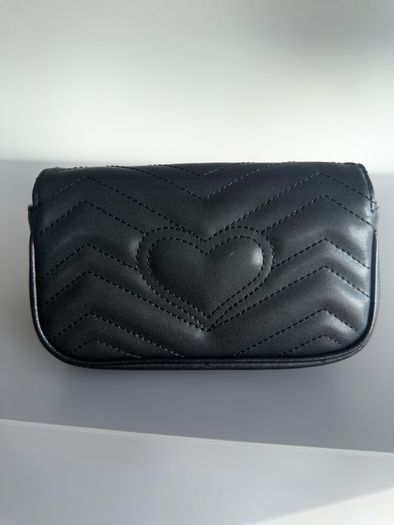 Black leather mini bag