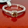 Diamond Rhapsody 950 Platinum SGL Certified Natural Champagne Diamond Solitaire Ring Image 5