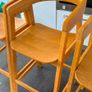 3 solid wood bar stools. Image 2