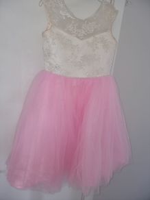 white and pink Party Dress!