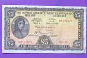 Irish five pound lavery note