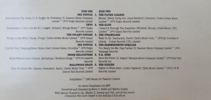 Vintage Vinyl LP Punk We Do'em our way Compilation