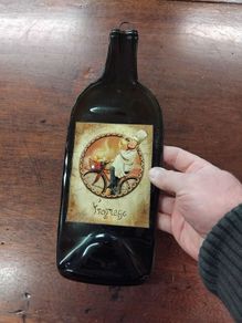 Glass Bottle advertising Fromage